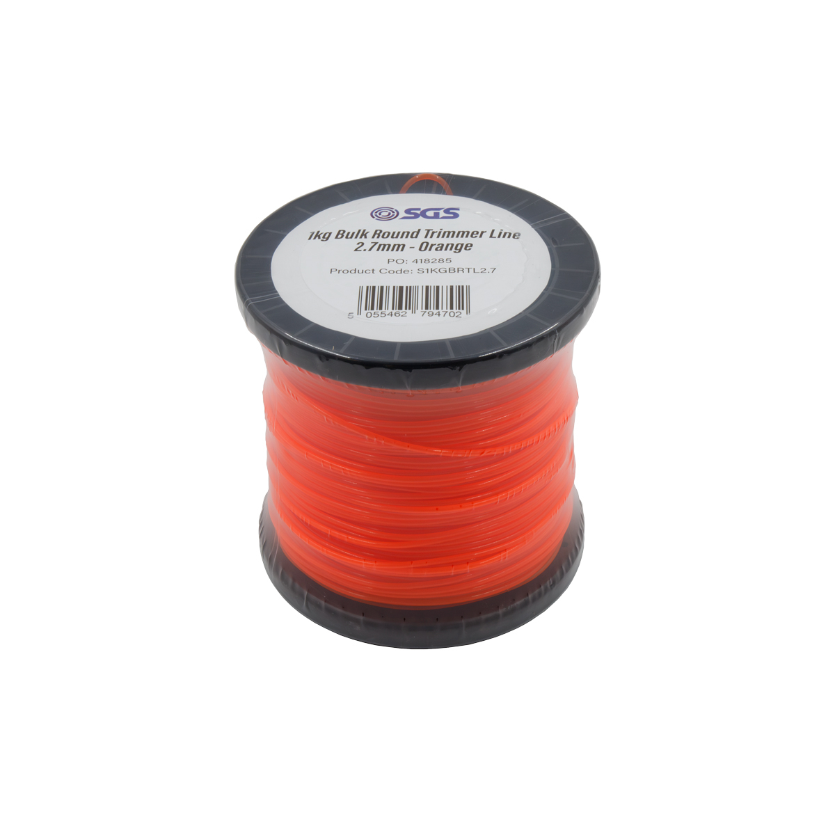 SGS 1kg Bulk Round Trimmer Line - 2.7mm - Orange